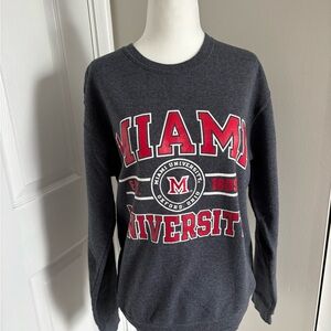 Miami University Dark Gray Crewneck